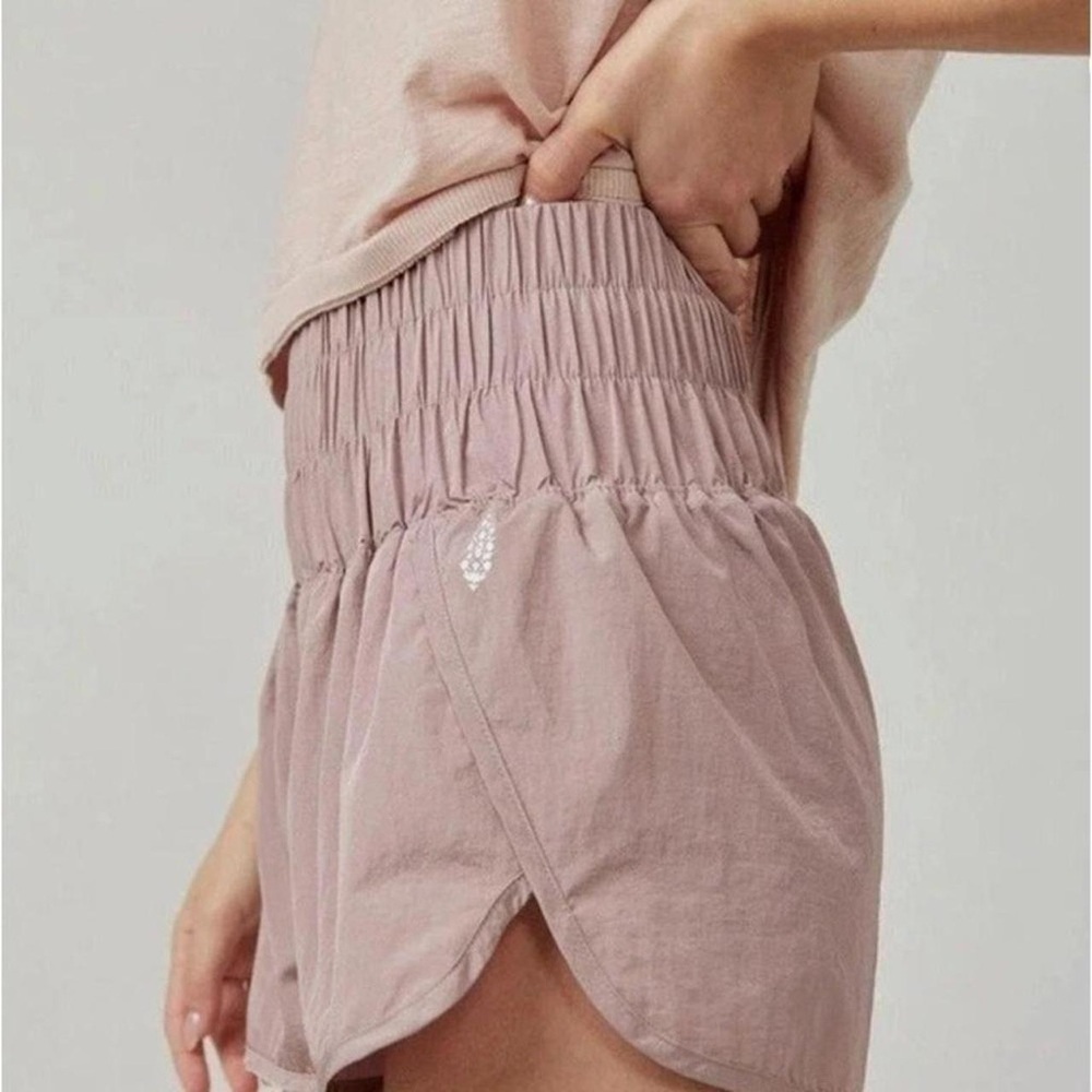 Free People FP Movement The Way Home Shorts Faded Dust Mauve Small